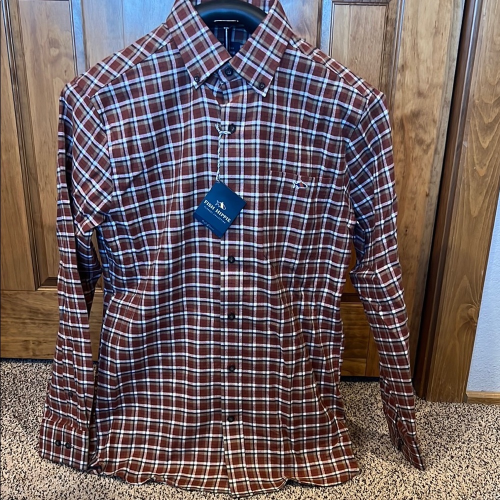 Men's Brown Flannel Plaid Shirt